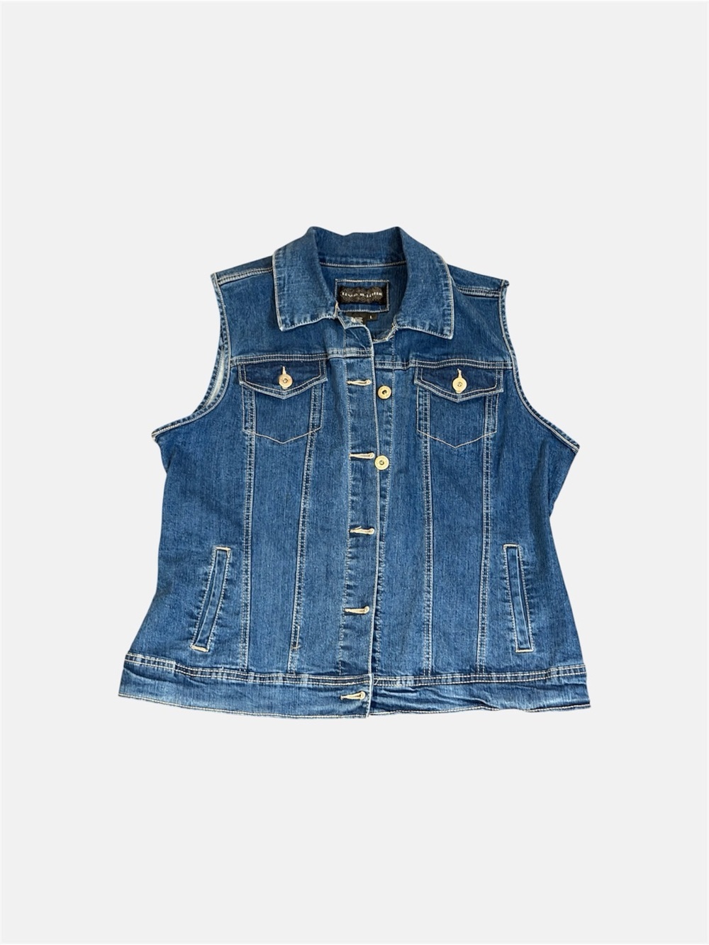 Classic Wash Denim Vest - Size Large